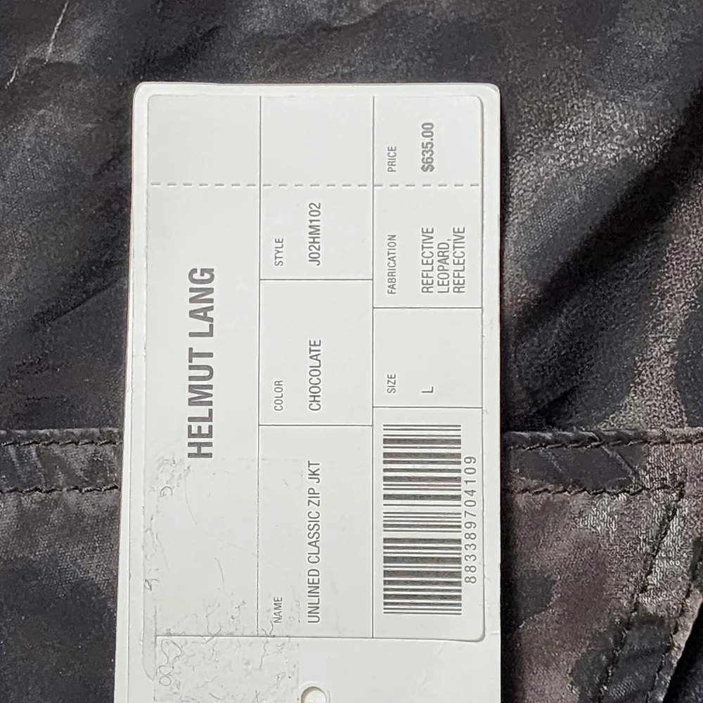 Helmut Lang Reflective Leopard Zip-Up Jacket Size Large MSRP $635 NWT - Picture 8 of 16